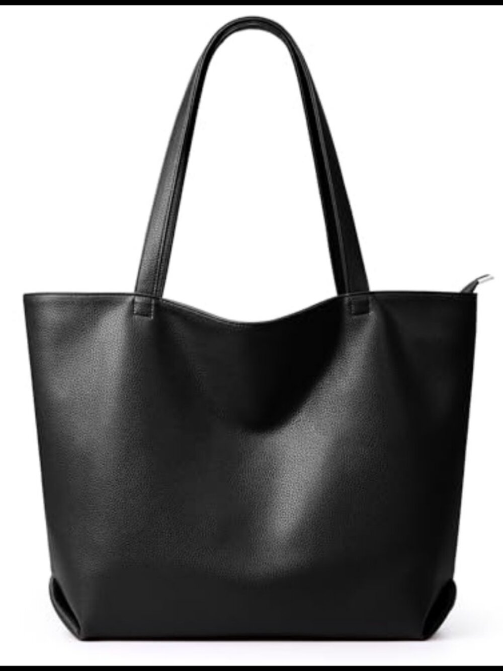 Large Vegan Leather Tote Bag Hobo Zipper Shoulder Purse Women